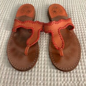 Jack Rogers Jackie Coral Leather Sandals